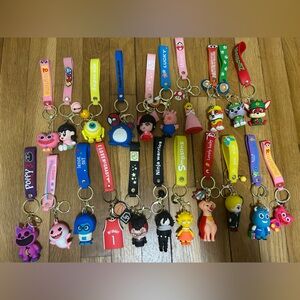 CHOICE OF 1: Assorted Kids Cartoon Keychain Set - Multi Color